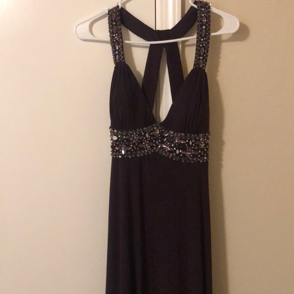 Deep purple Prom dress